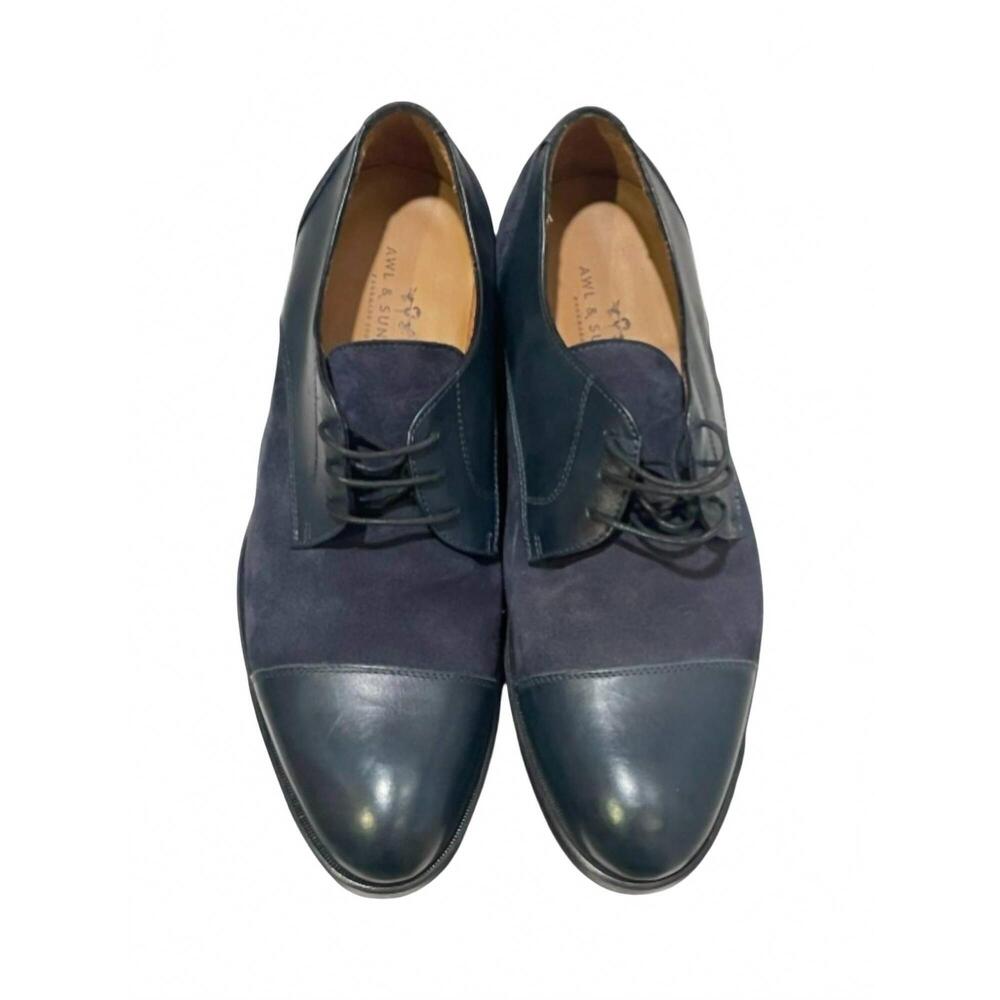 NEW AWL & SUNDRY men's casual lace up shoe in navy
